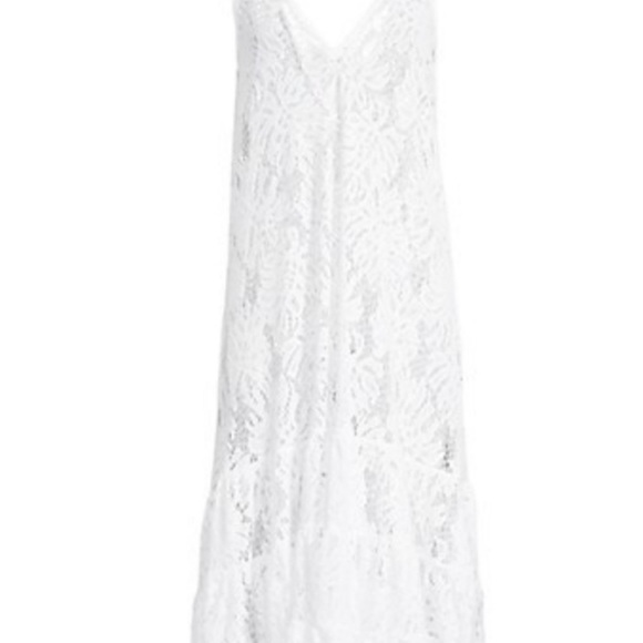 Finnley Cover-Up, a V-neck midi design in airy knit lace. - Picture 3 of 3
